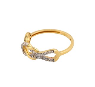 anillo oro 18k con piedra con circonita
