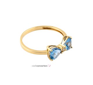 anillo oro 18k con piedra con circonita t. 18 (18,47 mm)