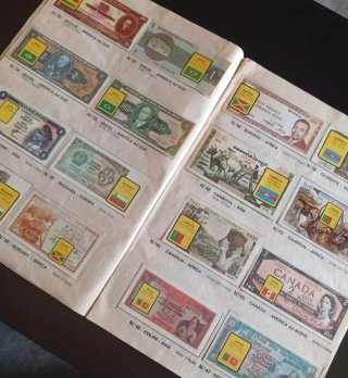 Colección Billetes del Mundo Álbum Cromos
