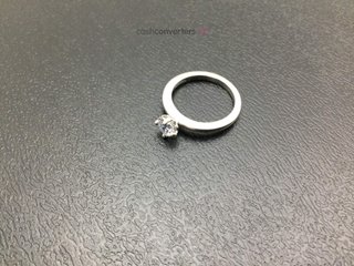 sortija plata 925mm con piedra con circonita