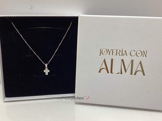 cadena plata 925mm con piedra con circonita 19cm