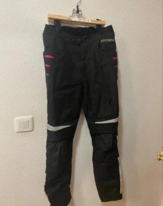 Chaqueta Moto Mujer Negra y Rosa