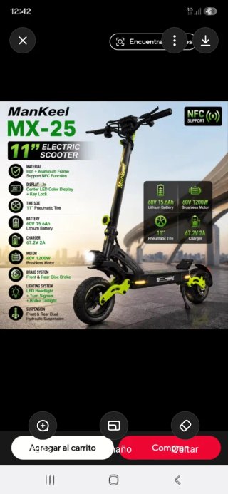 Patinete Eléctrico Mankeel MX-25 2000W