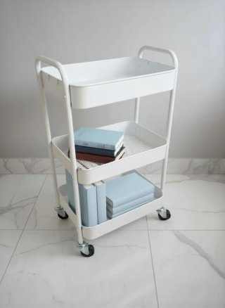 Carrito Auxiliar Blanco 3 Niveles