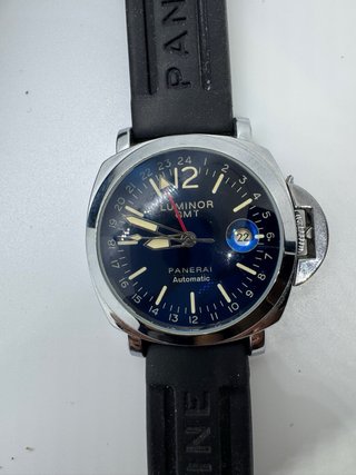 Reloj automático estilo GMT 44 mm – esfera azul –