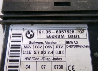 Centralita confort 6957528 bmw 525 2.5 d e60 62790