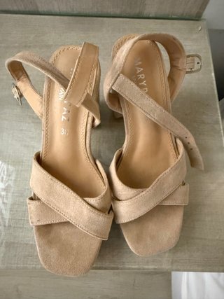 Zapatos tacón Marypaz beige talla 38