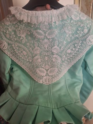 Traje de Fallera niña verde aguamarina.Edad 10/13