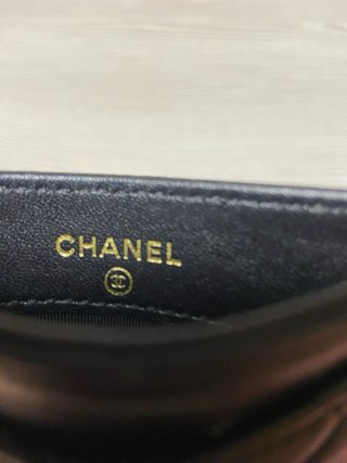 Monedero Chanel Piel Negro y Dorado