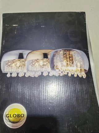 Lampadario Globo Oro e Trasparente