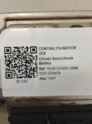 Citroen 230 centralita motor uce 0261206606 xsara