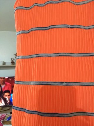 Vestido naranja con rayas grises vaqueras 36/38