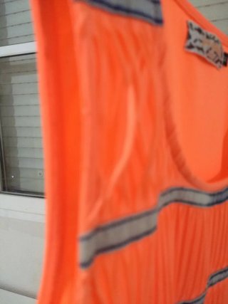 Vestido naranja con rayas grises vaqueras 36/38
