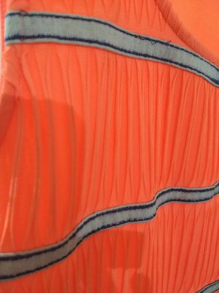 Vestido naranja con rayas grises vaqueras 36/38