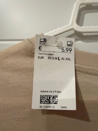 Camiseta H&M Beige L