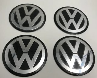 PEGATINA DE CENTRO RUEDA VW NEGRO 70MM m_257
