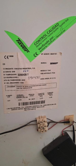 Nevera Taver T242 Gas Butano