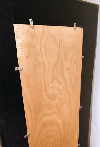 Spectacolare specchio a figura intera in legno bianco e nero in vendita per trasloco