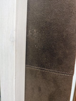 Spectacolare specchio a figura intera in legno bianco e nero in vendita per trasloco