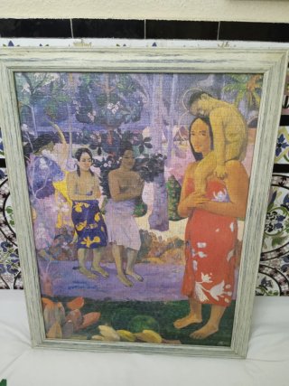 Cuadro Puzzle Marco Madera Multicolor