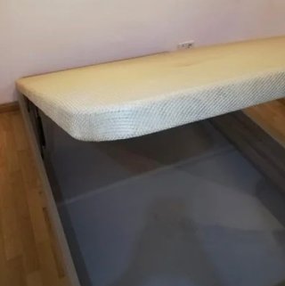 Canapé abatible madera y tela oferta