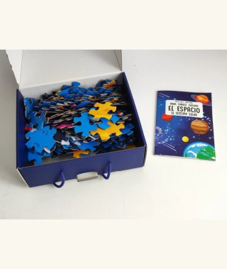 Puzzle El Espacio + Libro Sistema Solar