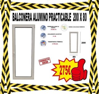 BALCONERA ALUMINIO 200 x 80 PRACTICABLE