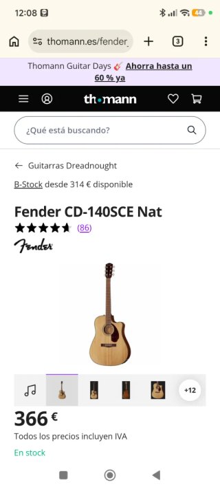 Guitarra Fender CD-140SCE
