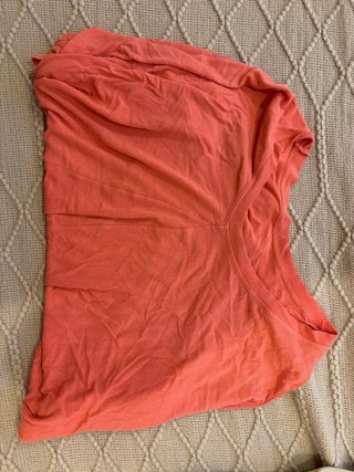 Conjunto Blusa Naranja y Pantalón Estampado