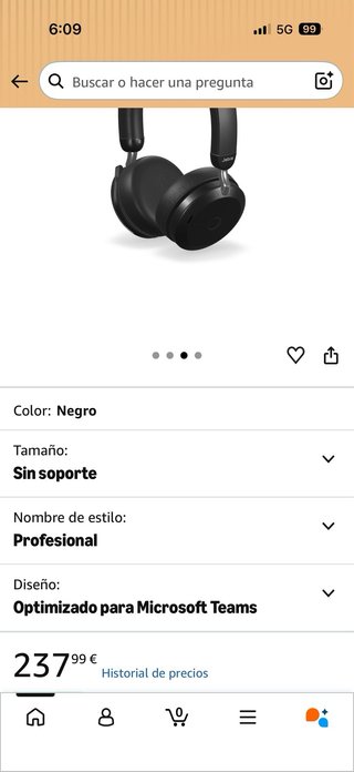 Jabra Evolve2 75 Auriculares Estéreo Inalámbricos