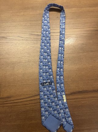 Cravatta Hermes Ippopotami Blu