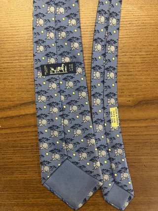 Cravatta Hermes Ippopotami Blu