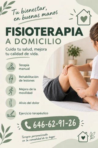 Sesión de fisioterapia a domicilio