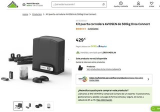 MOTOR PUERTA CORREDERA AVIDSEN 500 Kg WIFI