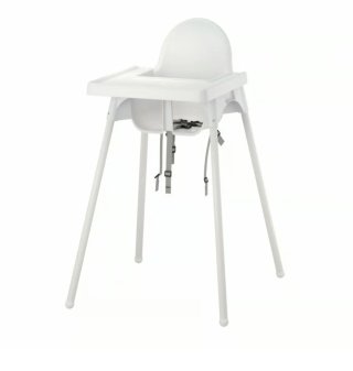 Trona Ikea Antilop Blanca más cojín soporte.