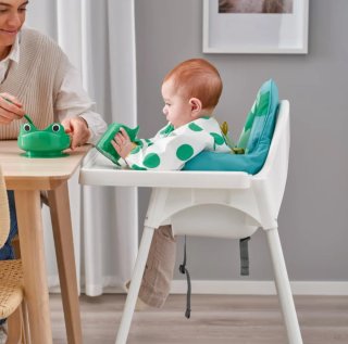 Trona Ikea Antilop Blanca más cojín soporte.