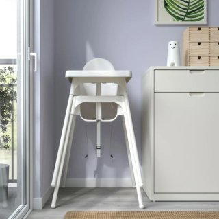 Trona Ikea Antilop Blanca más cojín soporte.