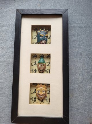 Quadro com 3 Máscaras Decorativas