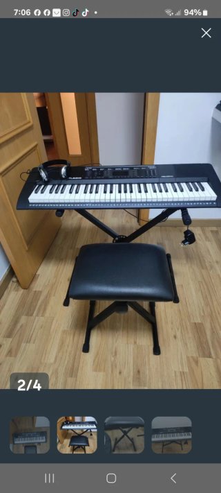 Teclado Alesis 61 teclas + Soporte + Auriculares