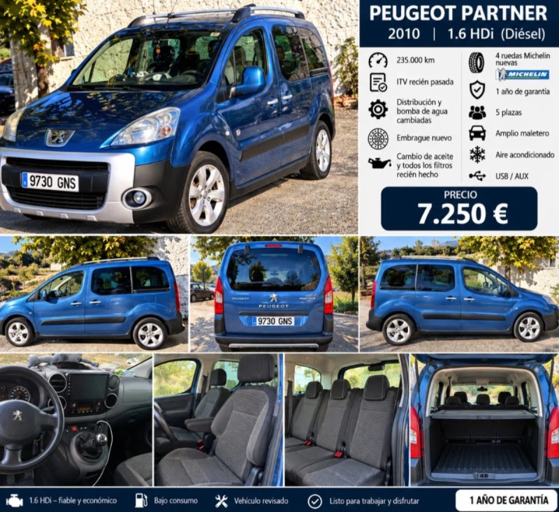 Peugeot Partner Tepee 1.6HDI Premium 2010