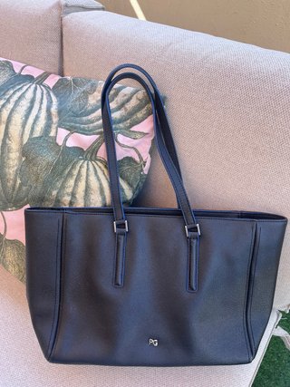 Bolso Negro Purificación García piel