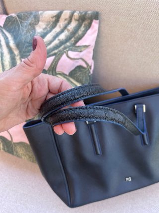 Bolso Negro Purificación García piel