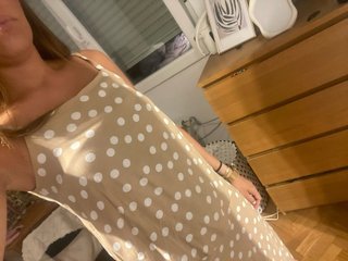 Blusa tirantes lunares beige y blanco nueva