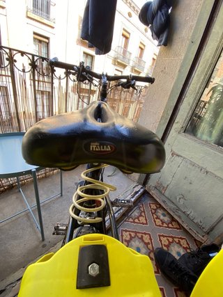 Bicicleta Rockrider 8.1 con silla infantil
