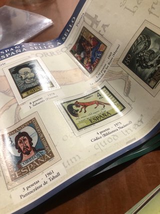 Fichas de sellos de España - Más de 100
