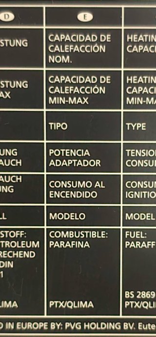 Estufa de parafina negra