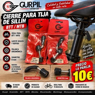 Cierre sillín BTT/MTB Gurpil 8mm