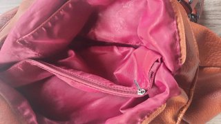 Borsa donna marrone con frange