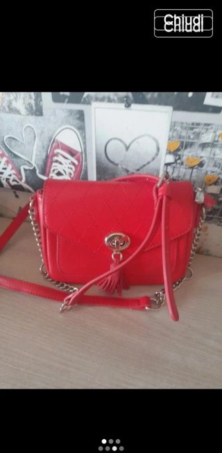 Mini borsa tracolla David Jones rossa