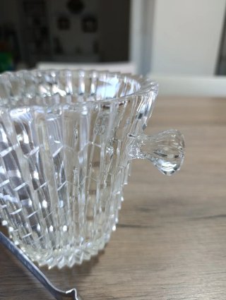 Secchiello Ghiaccio Vintage Vetro e Metallo